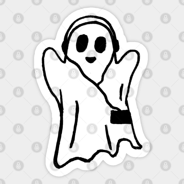 Walkman Ghost Sticker by CMORRISON12345